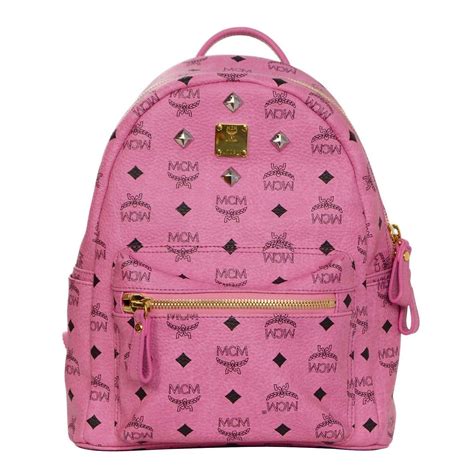 mcm backpack pink replica